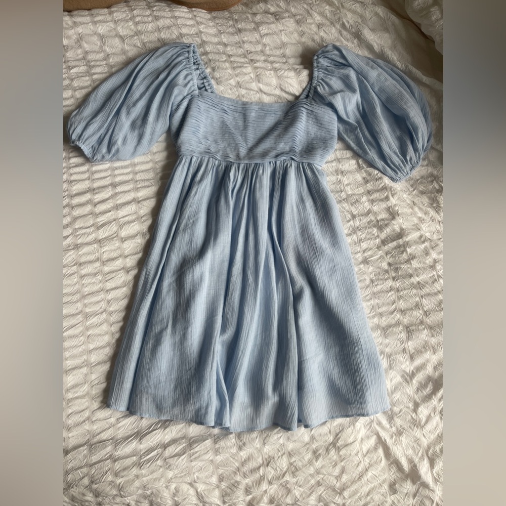Abercrombie Emerson Poplin Sleeve Mini Dress XS petite